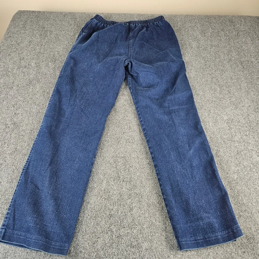 Vintage Mister Remo of California Womens 14 Blue‎ Denim Elastic Waist Pants USA